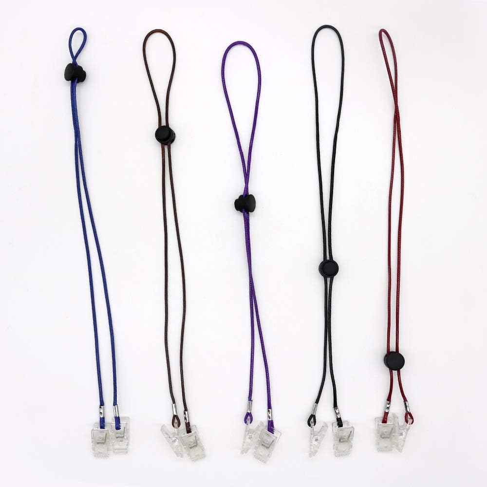 5 Pieces Adjustable Flexible Bib Holder Clips for Napkin, 5 Colors