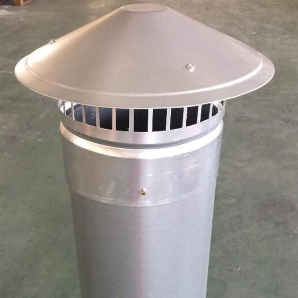Cappellino per camino, protezione per uccelli, in acciaio inox, copertura per canna fumaria, cappellino da pioggia e neve