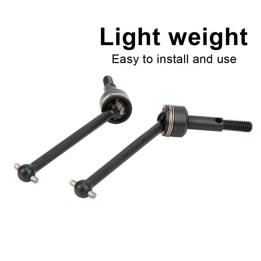 Tbest Arbre de Transmission RC, Arbres de Transmission Avant et arrière CVD en métal Noir 2PCS pour HPI RS4 Sport 3 1/10 RC modèle de Voiture(Noir)