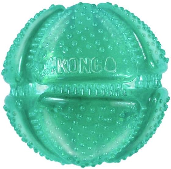 Squeezz Dental Ball - Dog Toy for Cleaning Teeth - Flexible Chew Toy for Gentle & Mild Chewers - for Medium/Large Dogs