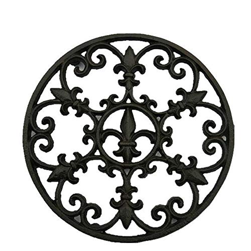 TentHome Dessous de Plat Antidérapant en Fonte avec Pieds en Caoutchouc pour Table de Cuisine Salle à Manger (Lys)