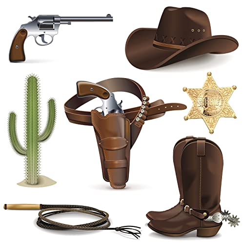 Western Cowboy Deputy Sheriff Badge Pin Brooch,School Carnival Party Play Props Prizes Gifts Toy for Kids Dance Girls Adults,Halloween Masquerade Old Costume Holster Medals Decorative Ornament4