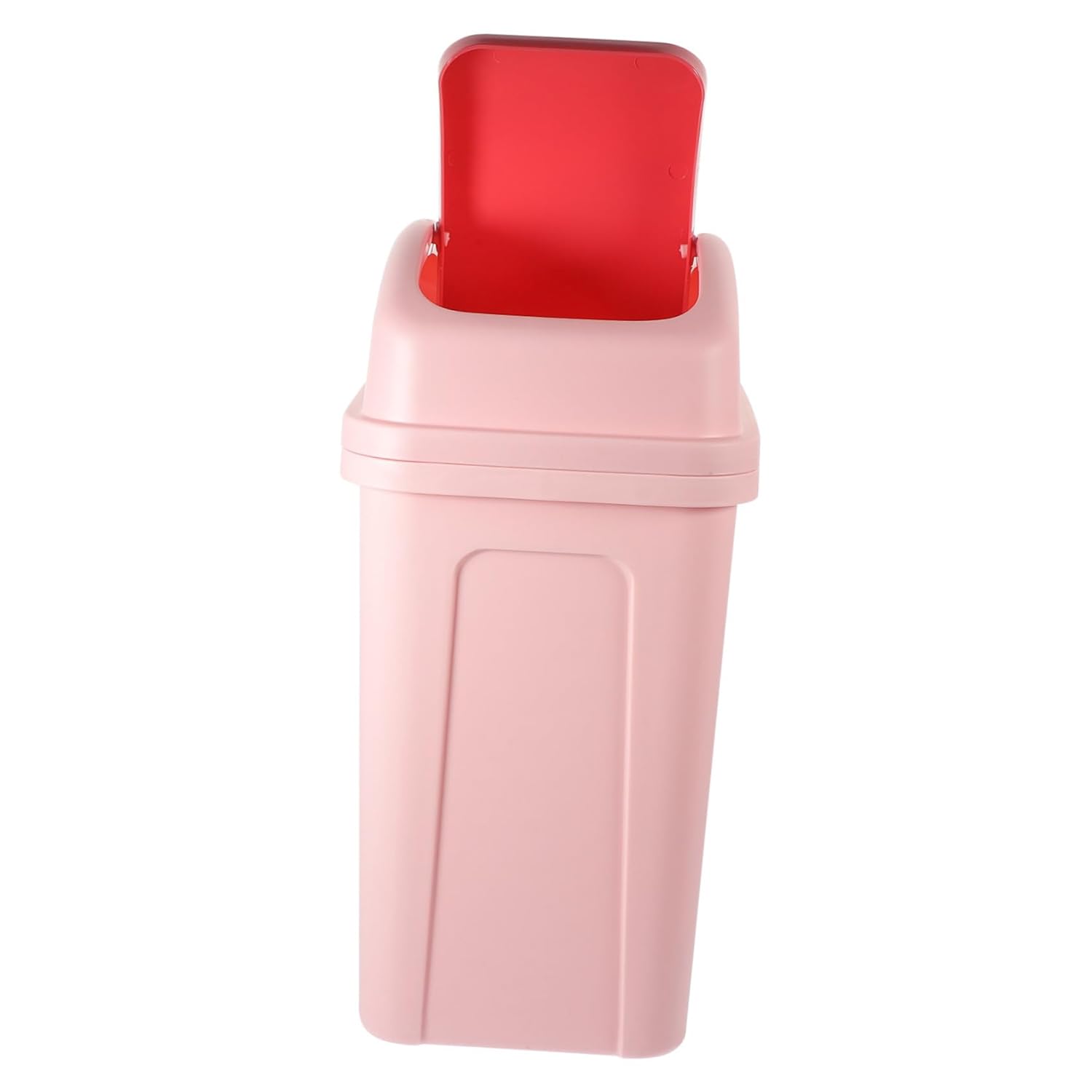 Large Capacity Plastic Trash Can Lid Slim Kitchen Waste Bin for Living Room Bathroom and Office Odor-Resistant Design for Easy Waste Management