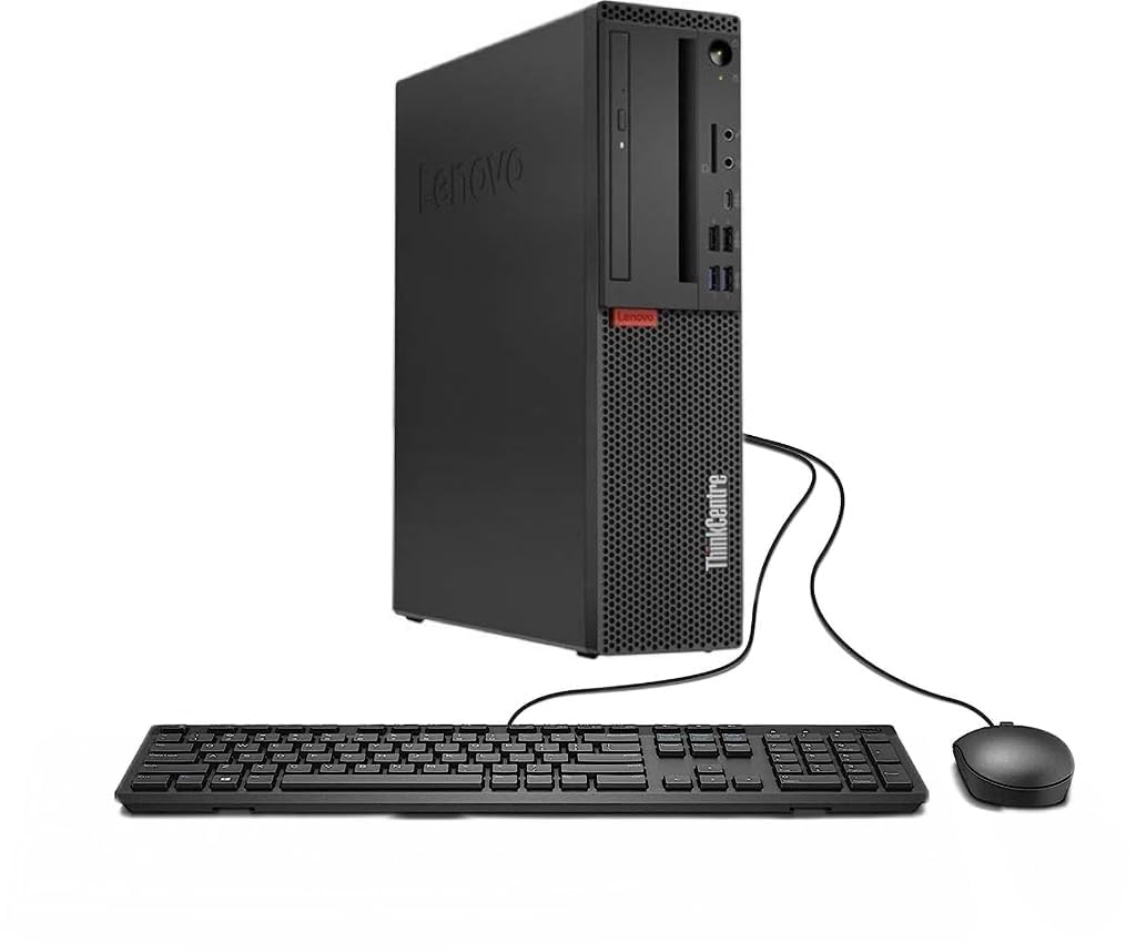 Lenovo ThinkCentre M720s SFF PC, Intel Core i5-8400T, 8 GB RAM, 256 GB SSD, WiFi, Bluetooth, tastiera US QWERTY, Windows 11 Pro (ricondizionato)