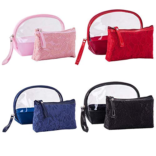 Outflower Lace Cosmetic Bag Wash Bag Travel Storage Bag Make Up Toiletry Bags Storage Organiser for Women, Ladies