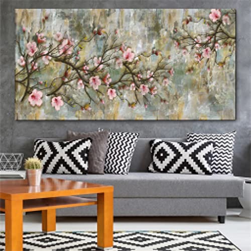 Peinture fleurs modernes paysage abstrait pour illuminer votre maison et decoration salon 50x100