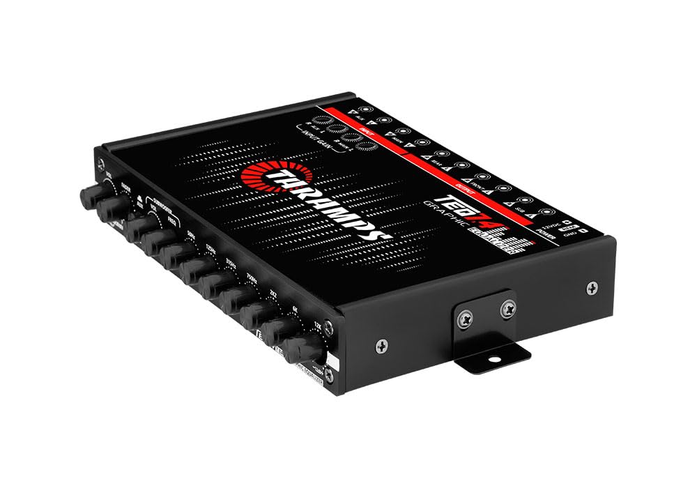 TARAMPS TEQ 7.4 Pro - Sistemas de audio para coche, ecualizador gráfico de 7 bandas, ecualizador de iluminación azul, capacidad avanzada, ajuste de canal de entrada, control de volumen principal