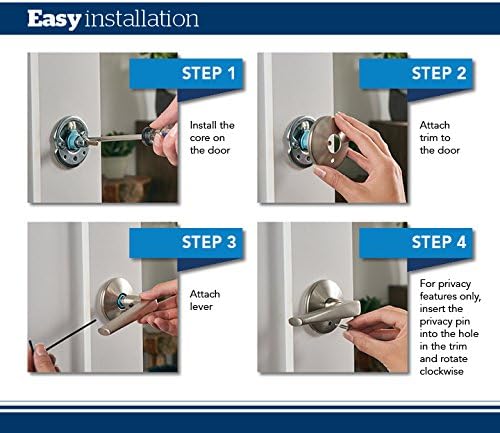 Easy installation steps for Schlage door lever