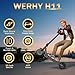 WERHY H11 10 Inches Electric Scooter with Suspension and Shock Absorption, 500W Powerful Motor, 25Miles Long Range, Foldable E-Scooter with Dual Braking, Cruise Control