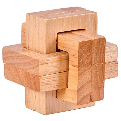 KINGOU Chinese Traditional Wooden Frame Lock Logic Puzzle IQ Brain Teaser Interlocking Burr Puzzles