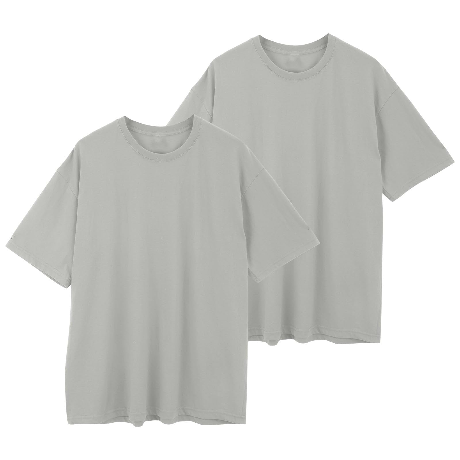 Oversized Tshirt Herren Sport - Sommer T-Shirt Rundhals Kurzarm T Shirt Schnelltrocknend Sportshirt Männer Lose Freizeitshirts Atmungsaktiv Funktionsshirt Wahlweise Als 3Er/2Er Pack