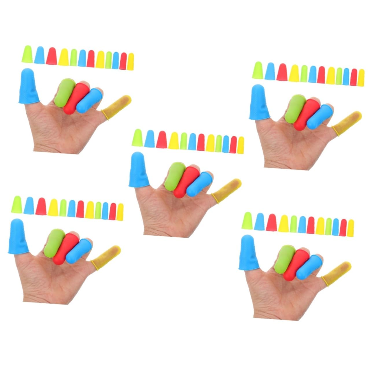 NULYLU 5sets Protectors Medium Size Silicone Elastic Non-Slip for Home Garden and DIY 12pcs*5