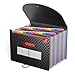 Produktbild Erweitern Dateiordner, Topteam A4 Akkordeon Brieftasche Ordner mit 26 Taschen Datei Organisator tragbare Dokumente Halter mit Deckel, Multicolor Regenbogen Ordner für Büro / Geschäft / Schule