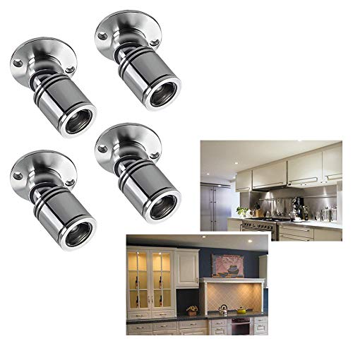 Piccoli faretti da incasso a LED, 4 pezzi, 1 W, orientabili a 360°, 230 V, 100 lm, in alluminio,...