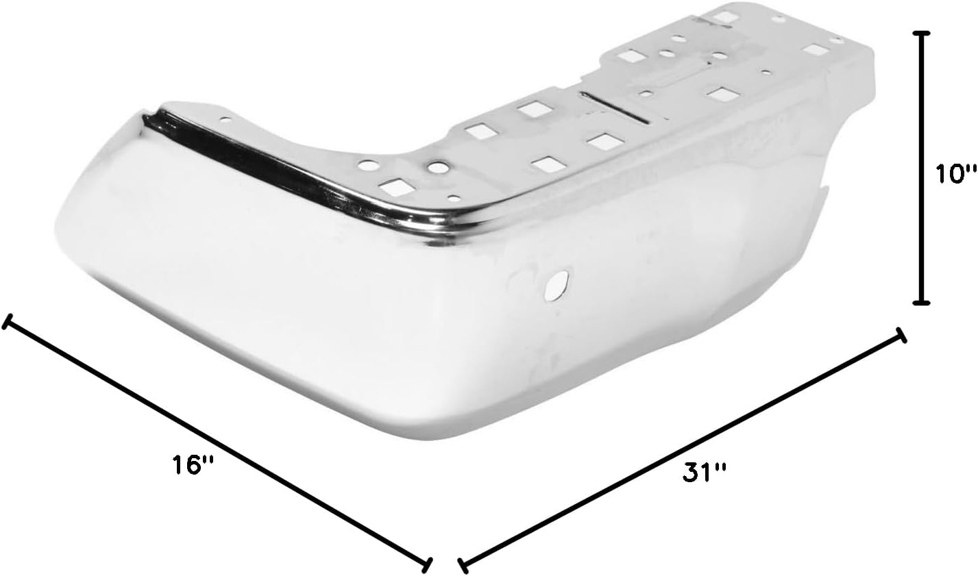 BUMPERS THAT DELIVER - Chrome, Steel Rear Left LH Driver Side Bumper End Compatible with 2014-2021 Toyota Tundra w/Park Assist 14-21, TO1104124