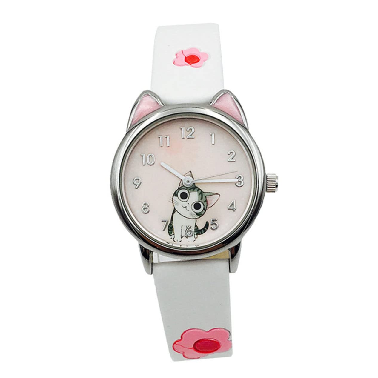 MikikitKids Sports Watch, Wrist Cute Wristwatch Fashionable Kitten Cartoon Cat Watches Adorable Design Girl Watch