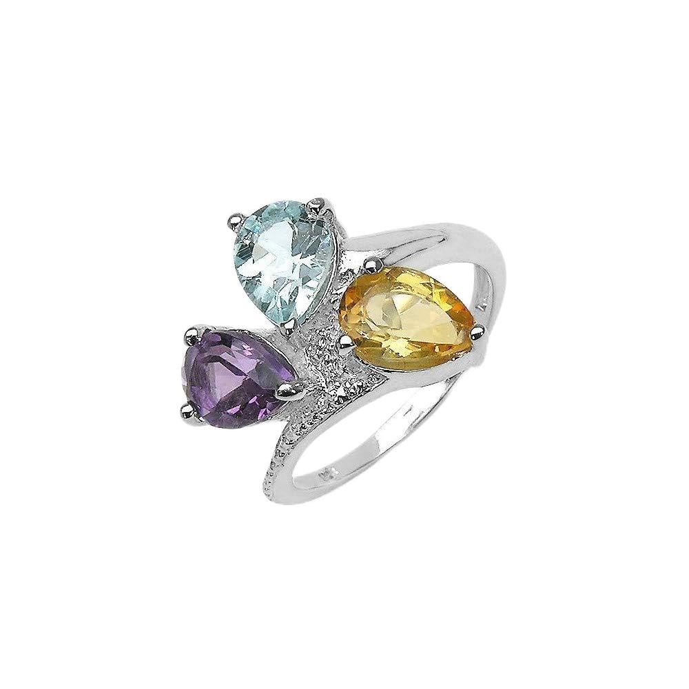Bague Saint Tropez avec topaze et améthyste taille 54 - 6