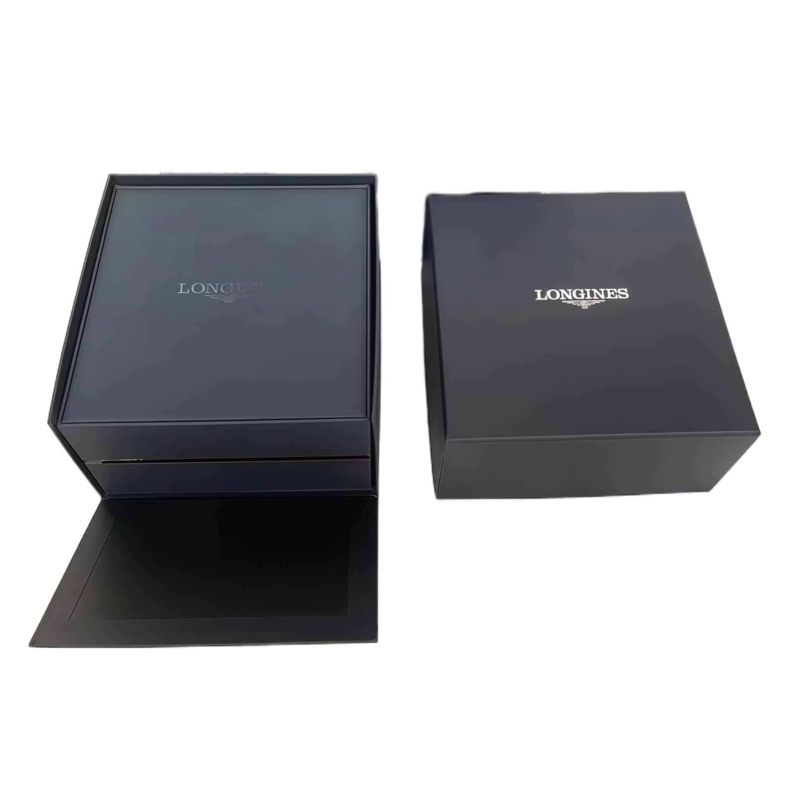 Ensemble Coffret Cadeau Montre Homme Emballage Complet Sac Transport Carton Extérieur Bois Bleu pour Longines PrimaLuna