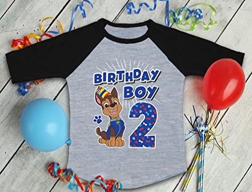 Image of Tstars Paw Patrol Rubble 3rd Birthday Baseball Tee Toddler Boy 3 /4
