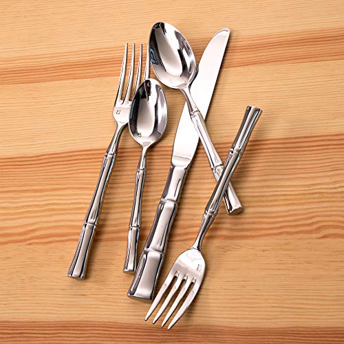 Fortessa Royal Pacific 18/10 Stainless Steel Flatware 20 Piece Place Setting, Polished Stainless - Thumbnail 4