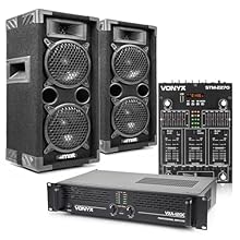 All-in-one PA system includes dual 6-inch passive DJ speakers, robust 1200W power amplifier, 4-channel Bluetooth DJ mixer with MP3/USB, and all necessary cables for instant setup. Deliver clear, powerful audio across a wide frequency range – deep bas...
