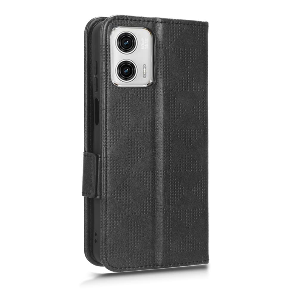 HAOYE Cover per Motorola Moto G53 5G Cover, Custodia Chiusura Magnetica Flip Portafoglio Case Stile con Supporto di Stand/Carte Slot Protettiva Custodia, Rosa