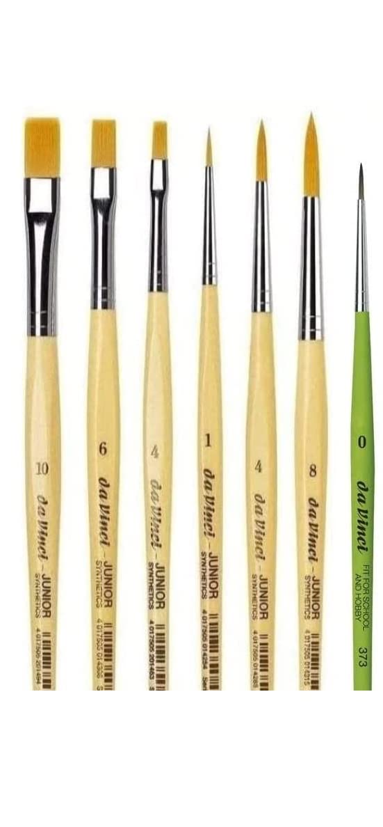 Set Pennelli Da Vinci Serie 373 - 3 Pennelli Rotondi Sintetici, Numero 0, 2, 4, Per Precisione - Foto 9