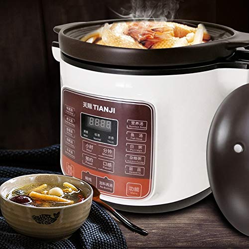 TIANJI DGD40-40LD Electric Stew Pot, 4L Full-automatic Slow Cooker, Ceramic Inner Pot, 120V, 600W,3~6 people - Image 3