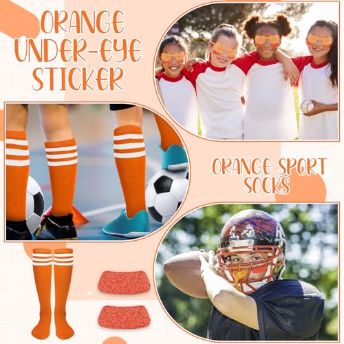 Image of Panitay 2 /12 /16 /24 Pairs Softball Soccer Socks Glitter Eye Black Stickers Team Spirit Accessories for Youth Women Sport Wear