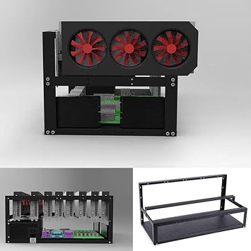 6 GPU Open Pit Miner, Frame Case, Mining Coin Ring Support Bracket Case Frame Transfer Mining Rack