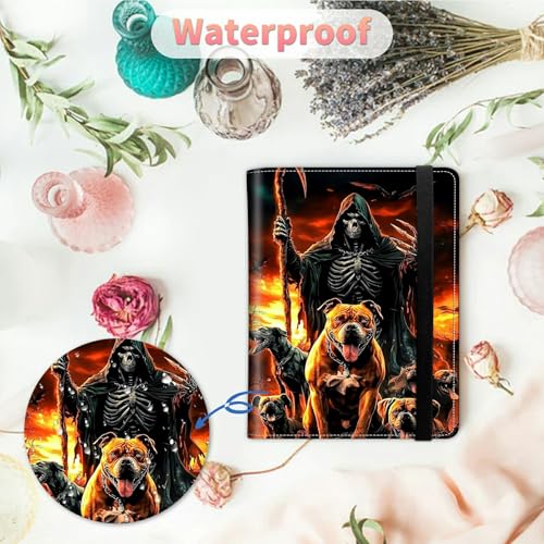 Image of Photo Album 4x6 120 Pockets Photos with Strong Elastic Band, Small Mini Albums Sheet Protector Folder for Photos, Album for Family Wedding Women Men Baby Vacation Gift, Pug Skull