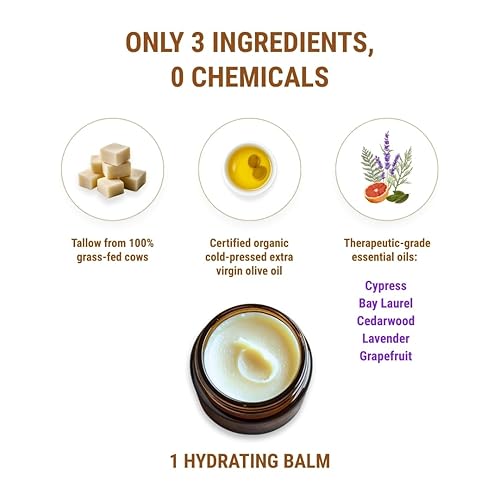 Miniatura 3 de Vintage Tradition Bálsamo multiusos de sarga de ternera, curativo, hidratante y fragante para el cuidado de la piel del bosque reemplaza la loción