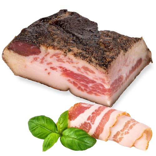 Guanciale from Italy (approx. 4 lbs) – Italian Dry Cured Pork Jowl, MARTELLI – Gluten-Free, Dairy-Free, Lightly Smoked & Aged – Product of Italy
