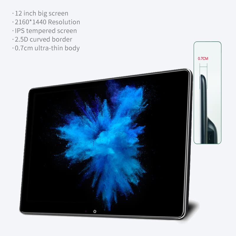 Set 2X Auto Kopfstützen Monitor 12" Touchscreen Android Bluetooth WiFi 4G LTE