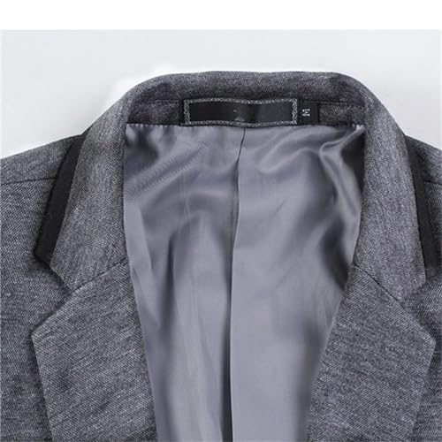 Men's Casual Blazer Lightweight Shawl Collar Color Block Tuxedo Jacket One Button Slim Fit Suit Coat for Prom4