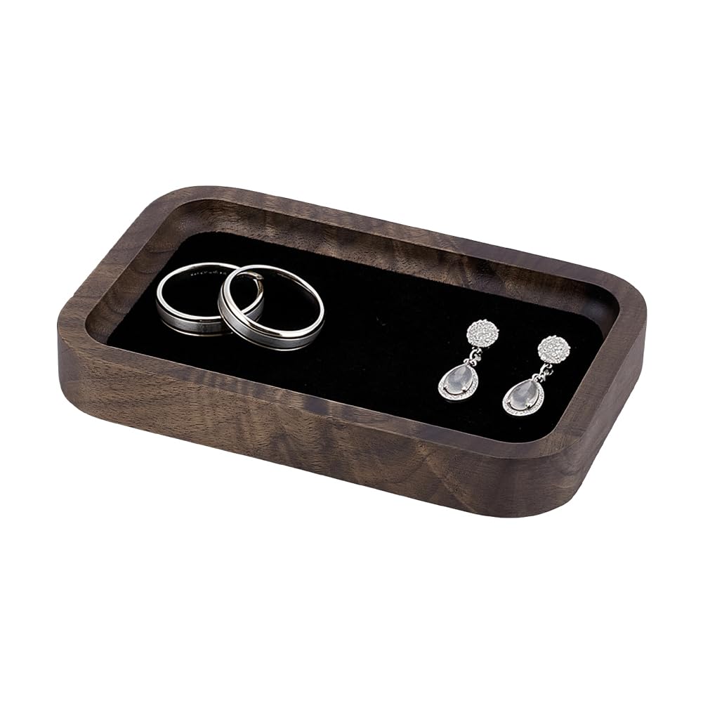 Plateau de rangement bois de noyer : le cadeau parfait pour bijoux