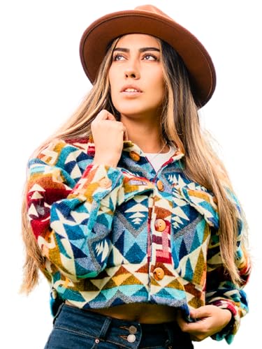 Alpaca Cropped Jacket Women Spring - Cowgirl Outfits for Womens - Alpaca Jackets - Shackets for Women 2025