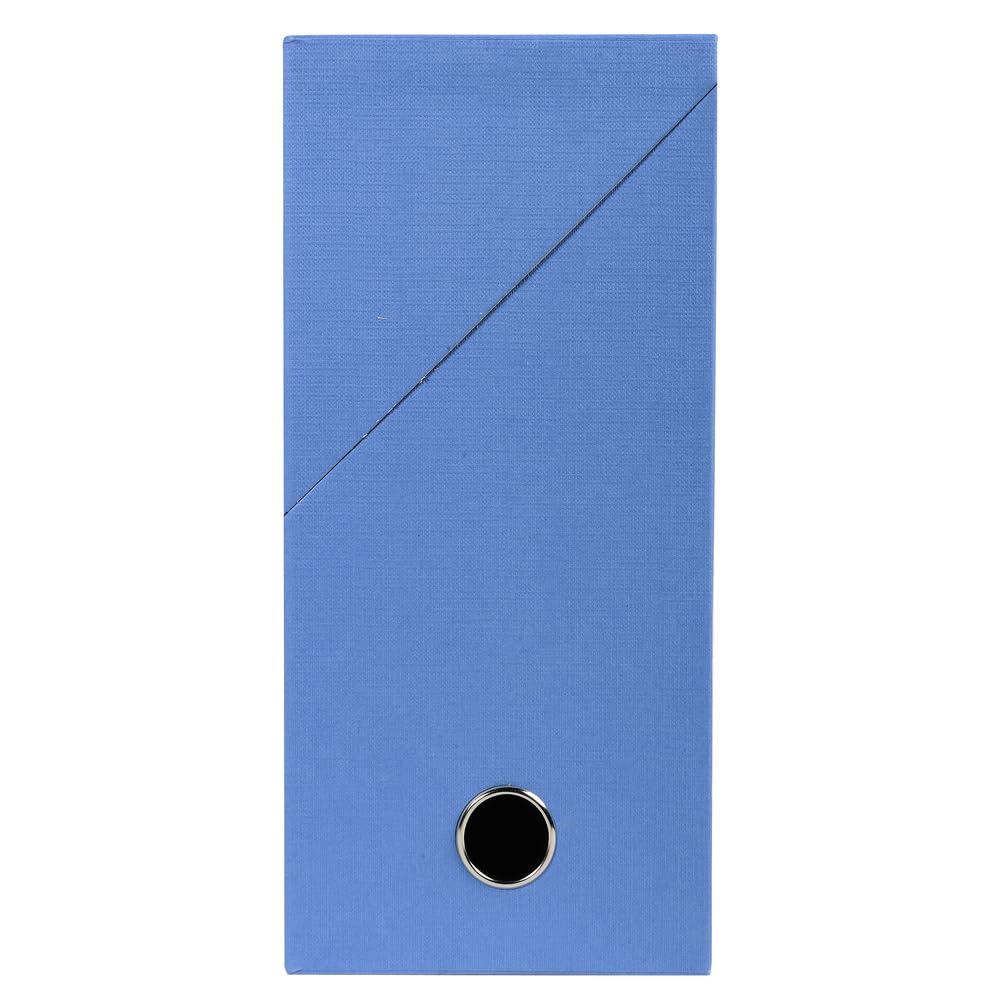 Exacompta 5 Scatole Transfer Carta Effetto Tela A4 Dorso 120 mm Blu Chiaro