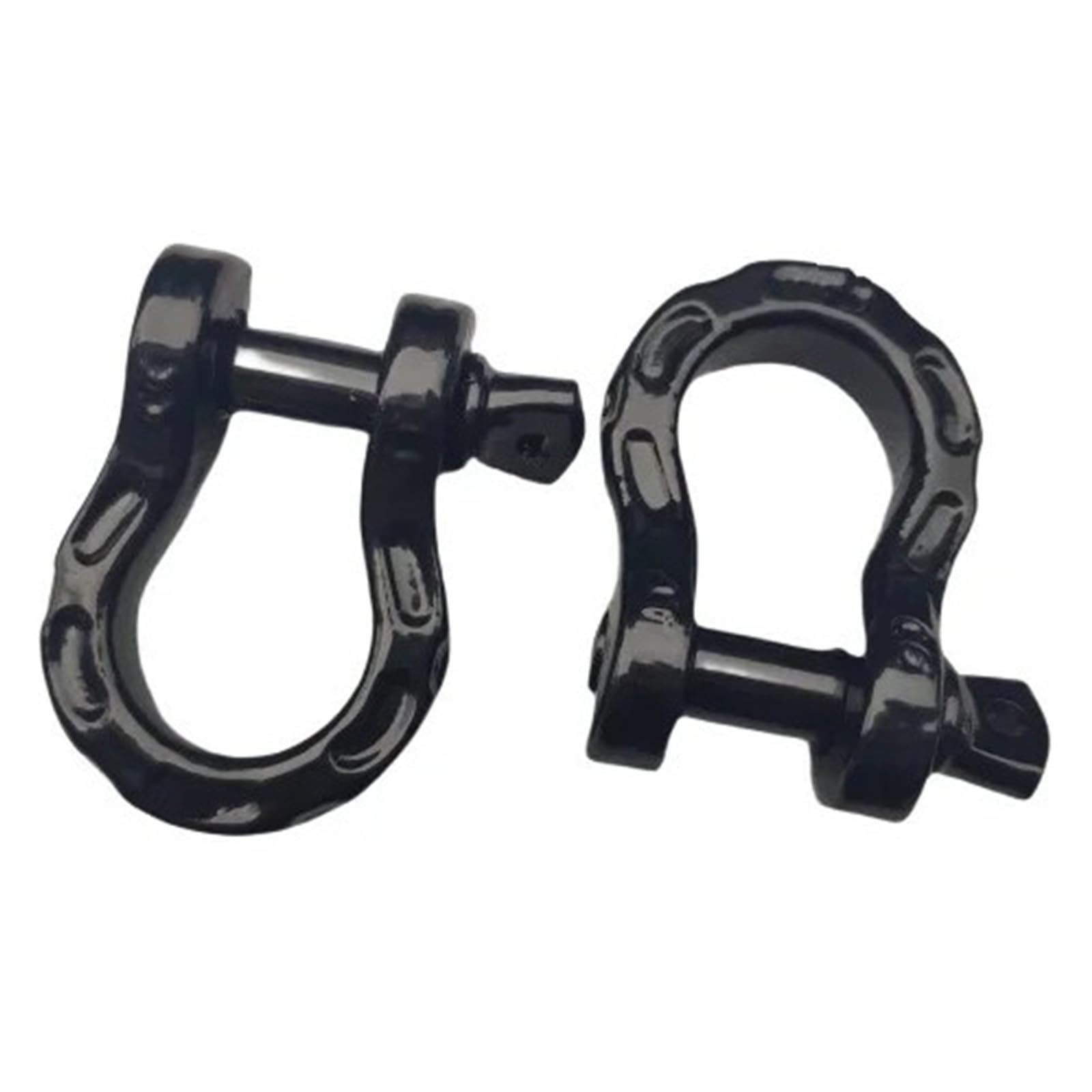 Manille de remorquage en D 5/8" Tout-Terrain Universel (Noir 2 pièces)