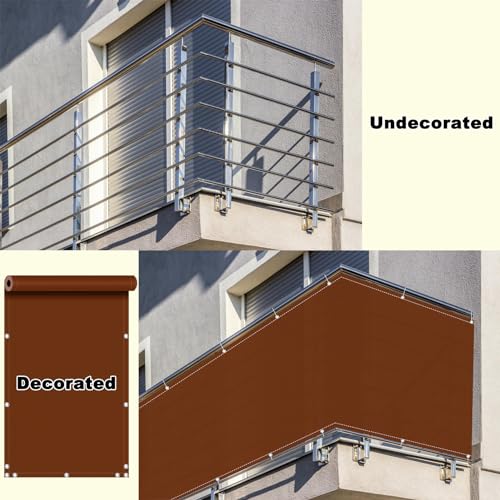 Filet de protection opaque pour balcon de haute qualité avec œillets renforcés - 8