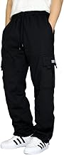 DREAM USA Men's Heavyweight Fleece Cargo Sweatpants