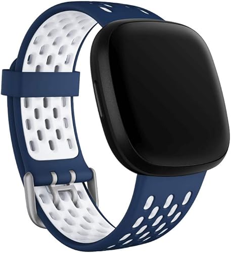 Seleek Bandas de Reemplazo Compatibles con Fitbit Versa 3  Versa 4  SenseSense 2, Correas de Pulsera de Fitness de Accesorio Ajustable de Silicona