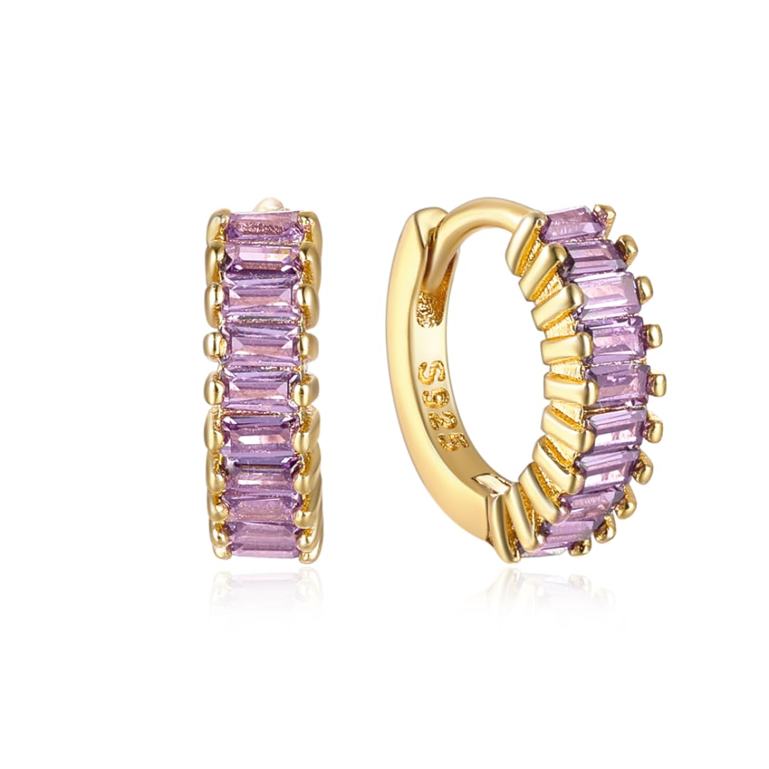 GenéricoPendientes Mujer Plata de Ley 925 Baño en Oro 18K - Pendientes Aro, Pendientes mujer baratos. Piercing oreja tragus