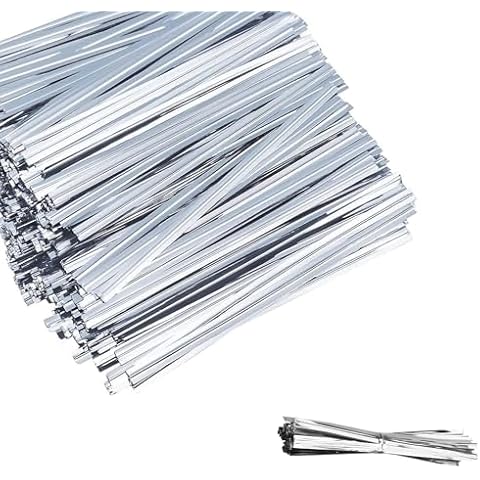 200Pcs Reusable Metallic Twist Ties by Nazeauf Cover