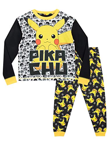 Pokémon Pijamas para Niños Pikachu Multicolor 10-11 Años