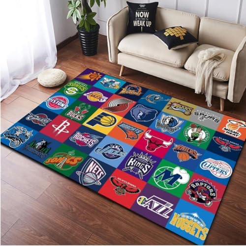 Tapis de zone NBA 60x90 cm logo équipe basket pour chambre garçon - 2