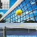 Tennis Net, Thicken Double 6 Rows Nets, Heavy Duty Professional Tennis Court 42FT Net Replacement Portable Nets Nylon for Outdoor/Indoor Standard Courts [ Include Center Strap ]