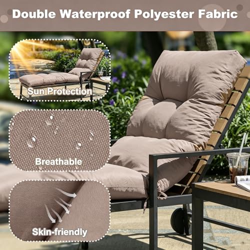 LCYY.TG Outdoor Lounge Chair Cushions, 74.4 x 22 x 4.7 Inches Waterproof Fade Resistant Patio Cushion for Chaise Lounger by LCYY.TG - Used condition - Image 5
