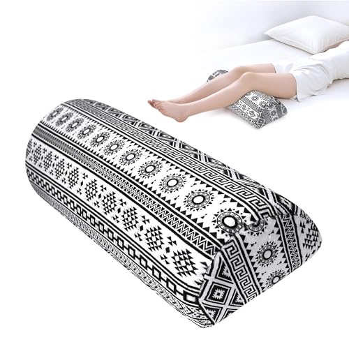 wxmbdzq Knee Pillow for Back Sleeping – Half Moon Bolster Pillow for Under Knee While Sleeping Support, Leg & Back Pain Relief (21.5x9x5 Inches)