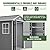 Jaxilyn 6x6 Resin Outdoor Storage Shed Kit Plastic Sheds Perfect to Store Patio Furniture, Garden Tools Bike Accessories, Beach Chairs and Lawn Mower, Grey & White